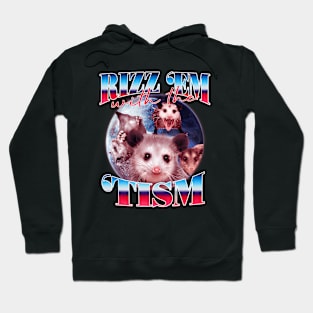 Autism Funny Rizz Em With The Tism Opossum Hoodie